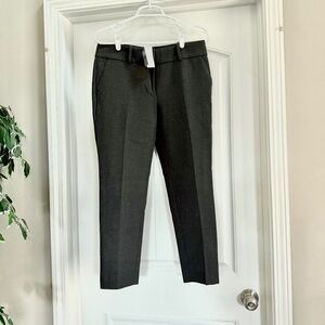 NWT Ann Taylor Devin Straight Slim Tailored Ankle Pants Gray Size 8P